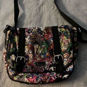 Tokidoki Ripstop Padded Messenger Bag Rare Print Cactus Friends